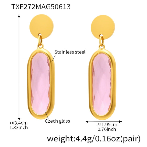 Wholesale Geometric Disccut 316L Stainless Steel Earrings Electroplated With 18K Gold Highend Fashion Jewelry For Women