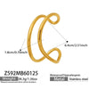 Wholesale Geometric Doublecircle Curved Open Bracelet Stainless Steel 18K Gold Plated