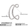 Wholesale Geometric Doublecircle Curved Open Bracelet Stainless Steel 18K Gold Plated