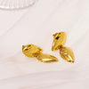 Wholesale Geometric Doublelayer Polished Stainless Steel 18K Gold Plated Furnace Vacuum Plated Women's Earrings