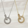 Wholesale Geometric Doublering Necklace Copper Electroplating Fashion Light Luxury Jewelry