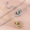 Wholesale Geometric Doublering Necklace Copper Electroplating Fashion Light Luxury Jewelry