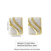 Wholesale Geometric Drip Oil Stainless Steel Earrings For Women