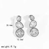Wholesale Geometric Drop Shape Stainless Steel Gold Plated Earrings For Women With Light Luxury Style