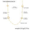Wholesale Geometric Dropshaped Triangle Design Long Necklace For Women With Faceted Glass Stone And Zircon In Titanium Steel And Stainless Steel Electroplated