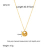 Wholesale Geometric Electroplated Heart Shell Palm Tree Pendant Necklace In Stainless Steel And Titanium Steel For Women