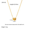 Wholesale Geometric Electroplated Heart Shell Palm Tree Pendant Necklace In Stainless Steel And Titanium Steel For Women