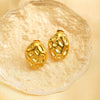 Wholesale Geometric Electroplated 18K Gold Titanium Steel Earrings For Women