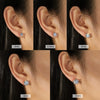 Wholesale Geometric Electroplated S925 Sterling Silver Earrings With Zircon And Diamonds For Unisex