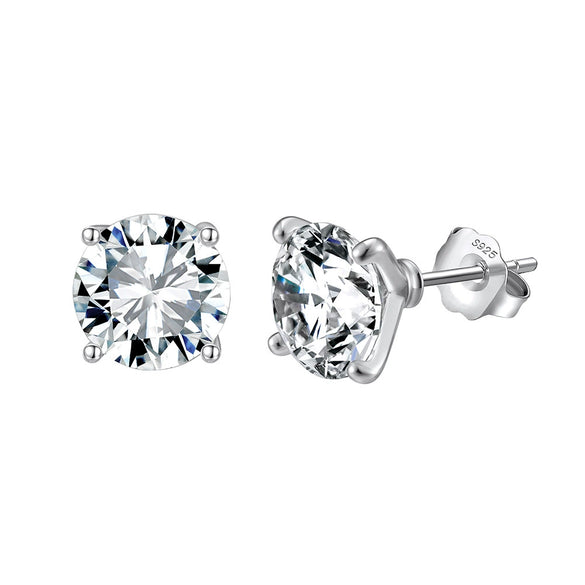 Wholesale Geometric Electroplated S925 Sterling Silver Earrings With Zircon And Diamonds For Unisex
