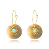 Wholesale Geometric Electroplated Shell Earrings For Women
