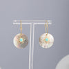 Wholesale Geometric Electroplated Shell Earrings For Women