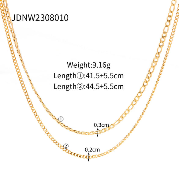 Wholesale Geometric Electroplated Stainless Steel And Titanium Steel Necklace For Women