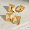 Wholesale Geometric Electroplated Stainless Steel Earrings For Women