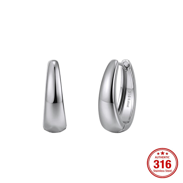 Wholesale Geometric Electroplated Stainless Steel Earrings Unisex Original Design Style