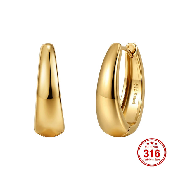 Wholesale Geometric Electroplated Stainless Steel Earrings Unisex Original Design Style