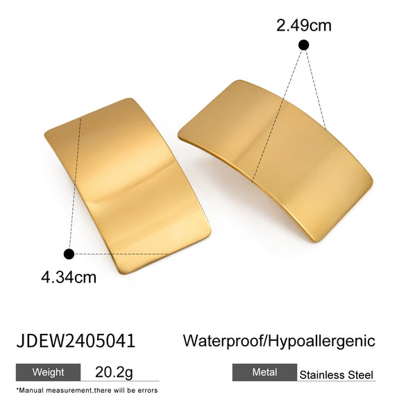 Wholesale Geometric Electroplated Stainless Steel Earrings Unisex