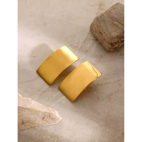 Wholesale Geometric Electroplated Stainless Steel Earrings Unisex