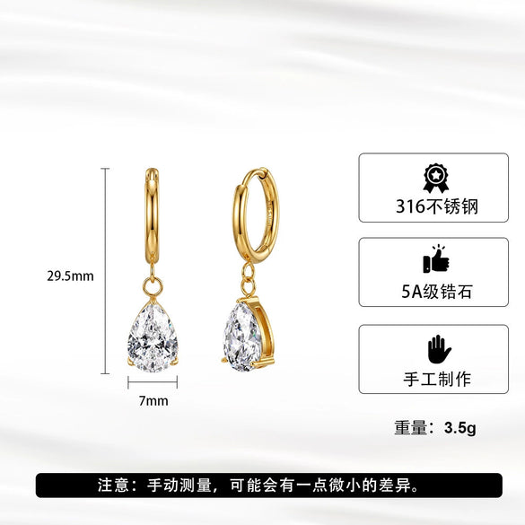 Wholesale Geometric Electroplated Stainless Steel Earrings Unisex