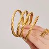 Wholesale Geometric Electroplated Stainless Steel Interlocking Buckle Bracelet For Women