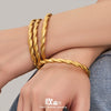Wholesale Geometric Electroplated Stainless Steel Interlocking Buckle Bracelet For Women
