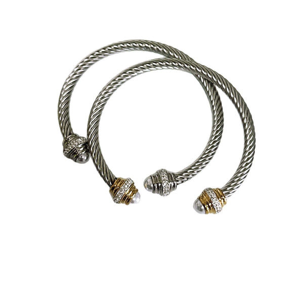 Wholesale Geometric Electroplated Stainless Steel Light Luxury Style Bracelet Jewelry For Girls
