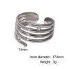 Wholesale Geometric Electroplated Stainless Steel Open Adjustable Women's Rings Fashionable Simple And Versatile