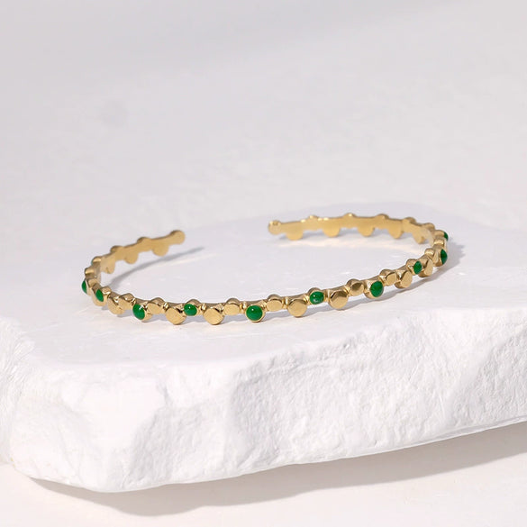 Wholesale Geometric Electroplated Stainless Steel Open Bracelet Accessories