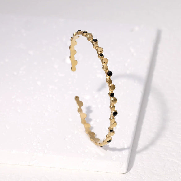 Wholesale Geometric Electroplated Stainless Steel Open Bracelet Accessories