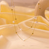 Wholesale Geometric Electroplated Titanium Steel Double Layer Necklace For Women