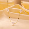 Wholesale Geometric Electroplated Titanium Steel Double Layer Necklace For Women