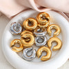 Wholesale Geometric Electroplated Titanium Steel Ear Clips For Girls Fashion Jewelry