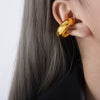 Wholesale Geometric Electroplated Titanium Steel Ear Clips For Girls Fashion Jewelry