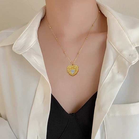 Wholesale Geometric Electroplated Titanium Steel Necklace Unisex Fashion