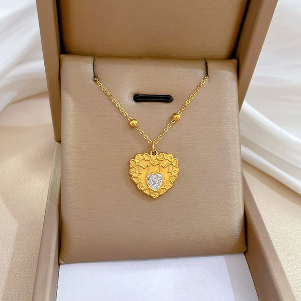 Wholesale Geometric Electroplated Titanium Steel Necklace Unisex Fashion