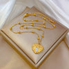 Wholesale Geometric Electroplated Titanium Steel Necklace Unisex Fashion