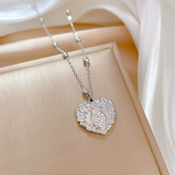 Wholesale Geometric Electroplated Titanium Steel Necklace Unisex Fashion