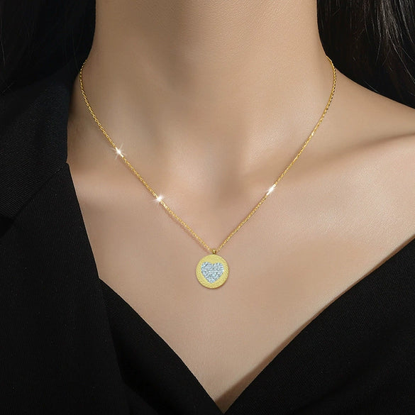 Wholesale Geometric Electroplated Titanium Steel Necklace Unisex