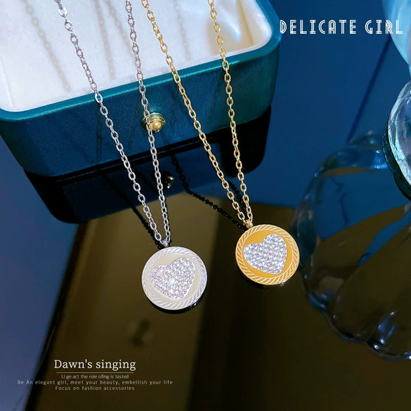 Wholesale Geometric Electroplated Titanium Steel Necklace Unisex