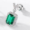 Wholesale Geometric Emerald Earrings S925 Silver Retro Elegant Women's