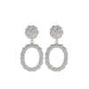 Wholesale Geometric Exaggerated Circle Relief Frosted Alloy Earrings For Ladies With Electroplating Treatment
