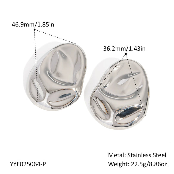 Wholesale Geometric Exaggerated High End Temperament Earrings For Women Made Of Titanium Steel And Stainless Steel With Pvd Vacuum Real Gold Electroplating