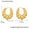 Wholesale Geometric Exaggerated Personality Irregular Crown Earrings For Women Copper Gold Plated