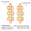 Wholesale Geometric Exaggerated Water Drop Tassel Earrings For Girls Titanium Steel Jewelry With Pvd Vacuum Real Gold Electroplating
