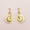 Wholesale Geometric Exaggerated Women's Stainless Steel Windmill Multiring Earrings With Electroplating