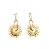 Wholesale Geometric Exaggerated Women's Stainless Steel Windmill Multiring Earrings With Electroplating