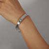 Wholesale Geometric Exaggeration Style Cshaped Titanium Steel 18K Gold Plated Open Bracelet For Female