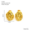 Wholesale Geometric Fanshaped Electroplated Titanium Steel Earrings For Women
