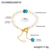 Wholesale Geometric Ferris Wheel Electroplated Stainless Steel And Freshwater Pearl Bracelet For Unisex