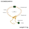 Wholesale Geometric Ferris Wheel Electroplated Stainless Steel And Freshwater Pearl Bracelet For Unisex